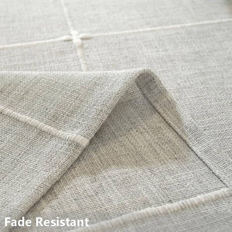 TruDelve Gray Cloth tablecloths Rectangle Table Cloths for 6 Foot Rectangle Tables Rustic Oblong Washable Tablecloth(Grey,86"x52",Rectangular) - Image 4
